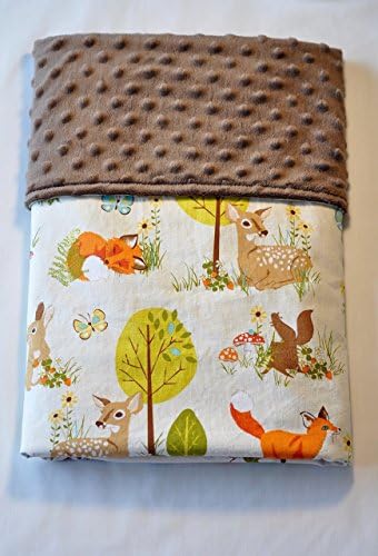 Minky baby blanket - baby minky blanket - Woodland baby blanket - Woodland nursery - Crib blanket - Baby shower gift - Newborn