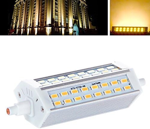 Leapair 10W Dimmable R7S J118 118mm 4.6" Horizontal Plug LED Flood Light Replacement 48SMD 5730 Corn Bulbs Lamp Halogen Replacement 1000Lm Warm White(2700-3200K)