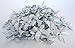 100 Silver Ribbon Bows Artificial Decor Wedding Card Scrapbook Souvenir Gift Diy