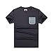 Beautiful Giant Men's Jacquard Pocket T-Shirt Crew-Neck Short Sleeve Tee Pocket Tee