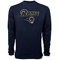 St. Louis Rams Navy Blue Go Long Thermal Long Sleeve Top