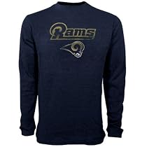 St. Louis Rams Navy Blue Go Long Thermal Long Sleeve Top