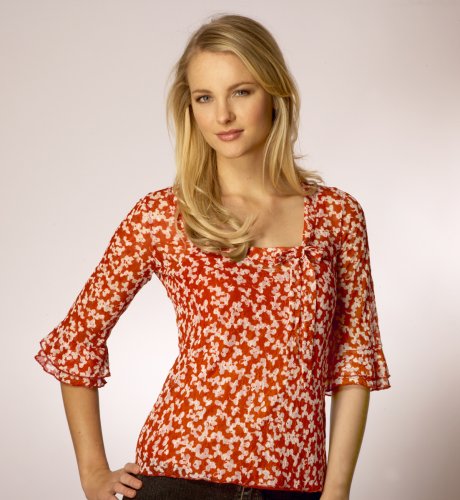 Per Una 3/4 Sleeve Nautical Neck Tie Top clothing