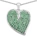 4.20 Carat Genuine Emerald Sterling Silver Pendant