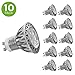 Lightvita (10-PACK) LED 6-Watt Dimmable 50W Equivalent, GU10 MR16 38° High Power Warm White Light Bulbs