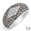 FPJ High Quality High quality Ring With 1.04ctw Genuine Diamonds Well Made in White Gold (Size 7)