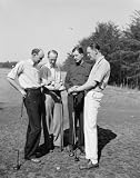 19]38 Mar 22. Broadcasting Magazine Council. Left to right: Thad Holt, WAPJ; Lindsay Wellington, BBC