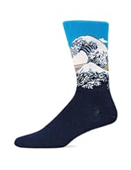 Apparel: Hot Sox Mens Wave Crew Sock, Assorted, Shoe: 10-13 - Hot Sox Mens Socks