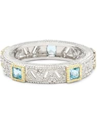 Judith Ripka "Estate" Square Blue Topaz Ring
