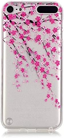 For Ipod Touch 6 Case,Ipod Touch 6 Clear Cover,Fivers(TM) Fashion Colors and Patterns Ultra-thin Slim Clear Soft TPU Cover Phone Cases for Ipod Touch 6 (Peach Blossom)