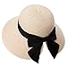 Siggi Womens Floppy Summer Sun Beach Straw Hats Accessories Wide Brim SPF 50 Crushable 56-58cm Beige