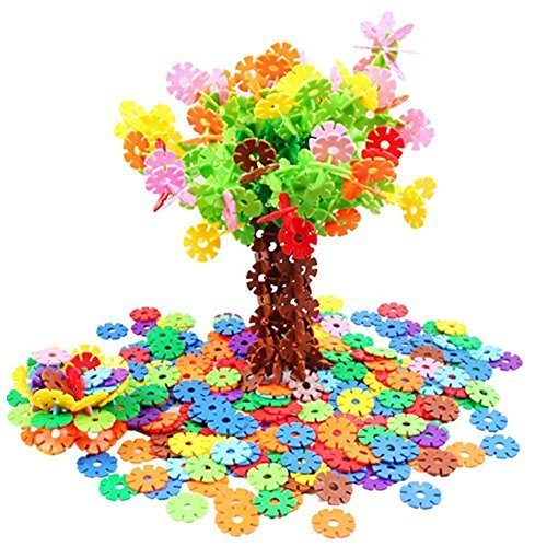 KF650 Interlocking Toys Snowflakes Connector Stacking Building Puzzle