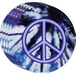 Rikki KnightTM Blue Tie Dye Peace Art Coasters - Beer Coasters - Drink Coasters (Set of 4) - Ideal Gift for all Occassions