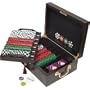 Trademark Poker Holdems Best 500 Clay-Filled Poker Chip Set with Mahogany Case