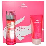 Touch of Pink by Lacoste for Women Gift Set 3 Ounce EDT Spray, 5 Ounce Body Lotion