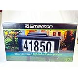 Emerson Solar-powered Lighted Address Stake