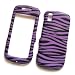 Samsung Instinct S30 M810 Sprint Rubberized Snap On Protector Hard Case Image Cover Black & Purple Zebra