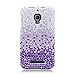 Aimo Wireless Dazzling Diamond Bling Case for Alcatel One Touch Fierce - Retail Packaging - Purple Waterfall