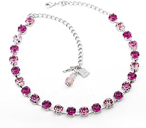 Sloong Jewelry Women's 42cm Necklace with Fuschia Mixed Synthetic Crystal RBW061
