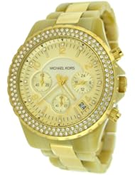 Michael Kors Womens MK5417 Madison Chronograph Horn and Gold Watch