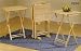 5-Piece TV Tray Table Set natural wood finish