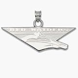Texas Tech Red Raiders 1/2 Red Raiders Pendant - Sterling Silver Jewelry