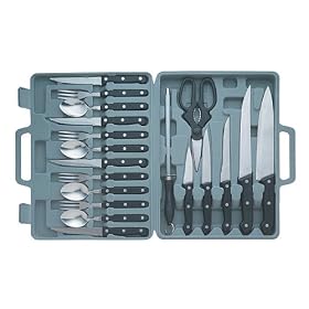 19-pc. Camping Cutlery Set Plus Case- Gray by 
