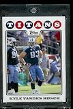 2008 Topps # 212 Kyle Vanden Bosch - Tennessee Titans - NFL Trading Cards in a Protective Display Case!