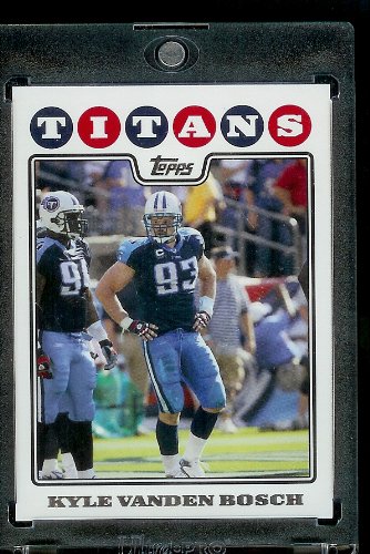 2008 Topps # 212 Kyle Vanden Bosch - Tennessee Titans - NFL Trading Cards in a Protective Display Case!