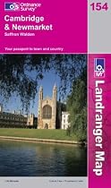 Cambridge and Newmarket, Saffron Walden (Landranger Maps)