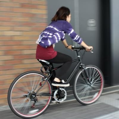 �N���X�o�C�N 26�C���` �V�}�m6�i�ϑ��M�A �J�M�ELED���C�g�t TOPONE �g�b�v���� MCR266-29-BK �u���b�N