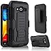 Star Armor Holster Cases Compatible for Galaxy Avant, Dual Layers Kickstand Phone Cover with and Locking Belt Clip (Black)