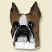 Boxer Dog Head Magnet (2 in)