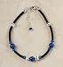 Swarovski Crystal and Lapis Bracelet title=