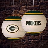 Green Bay Packers 18 Inch Rice Paper Lamp NFL Football Fan Shop Sports Team Merchandise
