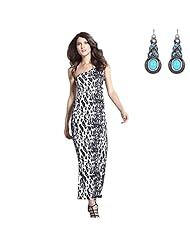 Sexy Backless Cap Sleeves One Shoulder Leopard Print Club Dress/Evening Dress/Bridesmaid Dress/Prom Dress/Party Dress/Wedding Dress 