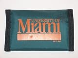 MIAMI HURRICANES Team Logo Tri-Fold Nylon Wallet