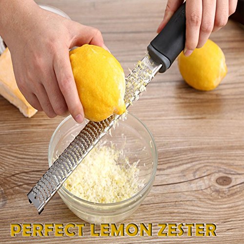 Accmor Lemon Zester, Noslip Foot Cheese Grater Professional Kitchen