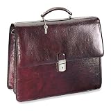 Jack Georges Double Gusset Flap Over 7422 Briefcase by Jack Georges