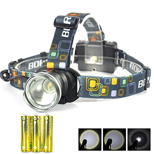 Boruit XML-T6 Outdoor Headlamp Zoomable Spot Light Flood Light, Adjustable Beam 3Mode with3AA Batteries for Camping,Running,Sprinter,Hiking,Reading,Cycling,Hunting,Fishing. Lightweight,Portable Boruit XML-T6 Outdoor Headlamp Zoomable Spot Light Flood Light, Adjustable Beam 3Mode with3AA Batteries for Camping,Running,Sprinter,Hiking,Reading,Cycling,Hunting,Fishing. Lightweight,Portable