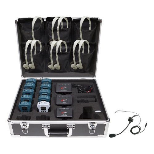 Califone WS-TG10 WS Series 10-person Tour Group Guide/Assistive Listening System Package