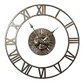 French Bronze Floating Indoor/Outdoor Sun Wall Clock- 20"