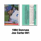 1984 Donruss Joe Carter Rookie Card