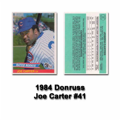 1984 Donruss Joe Carter Rookie Card