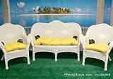 3-Piece Wicker Furniture Outdoor Patio Cushion Set - Sundeck Yellow