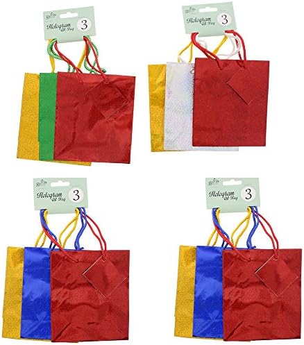 Small Hologram Bag 5 Assorted Colors - 12 Count