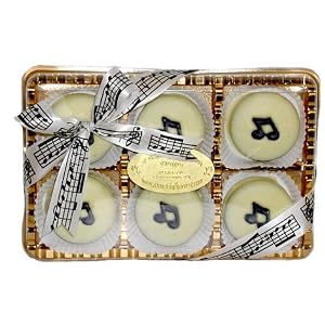 Music Notes Themed Belgian White Chocolate Dipped Oreo's