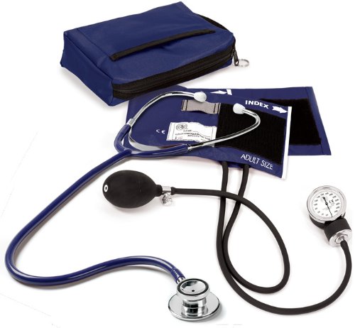 Prestige Medical Premium Aneroid Sphygmomanometer Dualhead Kit, Navy