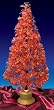6' Pre-Lit Color Changing Fiber Optic Red Poinsettia Christmas Tree