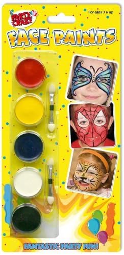 Face Paints - 5 Colours &amp; 2 Applicators